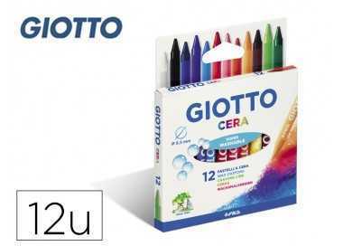 Lapices cera giotto caja de 12 colores surtidos