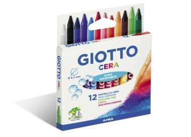 Lapices cera giotto caja de 12 colores surtidos