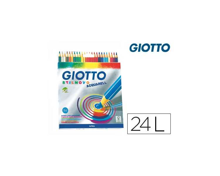 Lapices de colores giotto stilnovo acuarelables caja de 24 colores surtidos