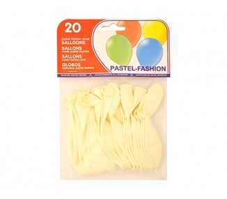 Globo 100% latex biodegradable blanco bolsa de 20 unidades