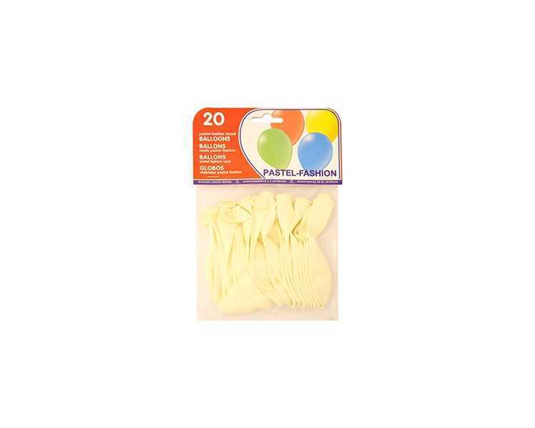 Globo 100% latex biodegradable blanco bolsa de 20 unidades