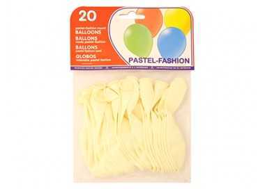 Globo 100% latex biodegradable blanco bolsa de 20 unidades