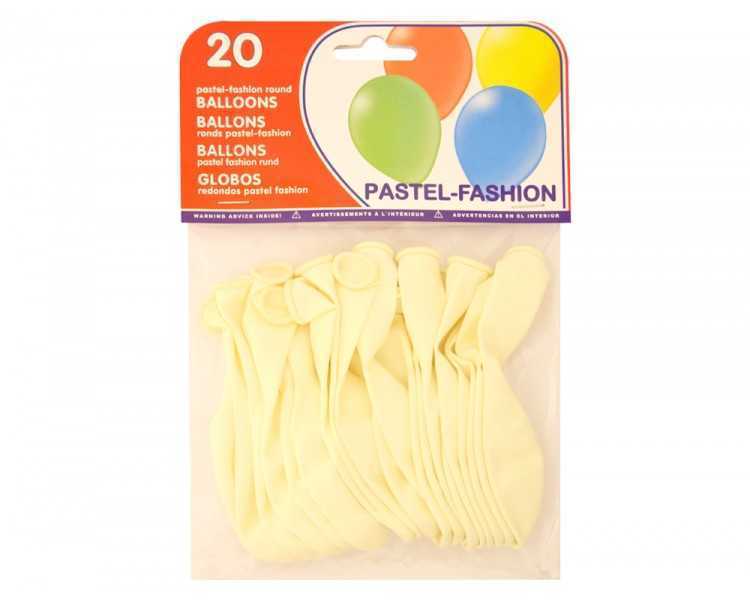 Globo 100% latex biodegradable blanco bolsa de 20 unidades
