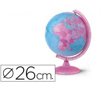 Globo terraqueo con luz modelo pink diametro 26 cm