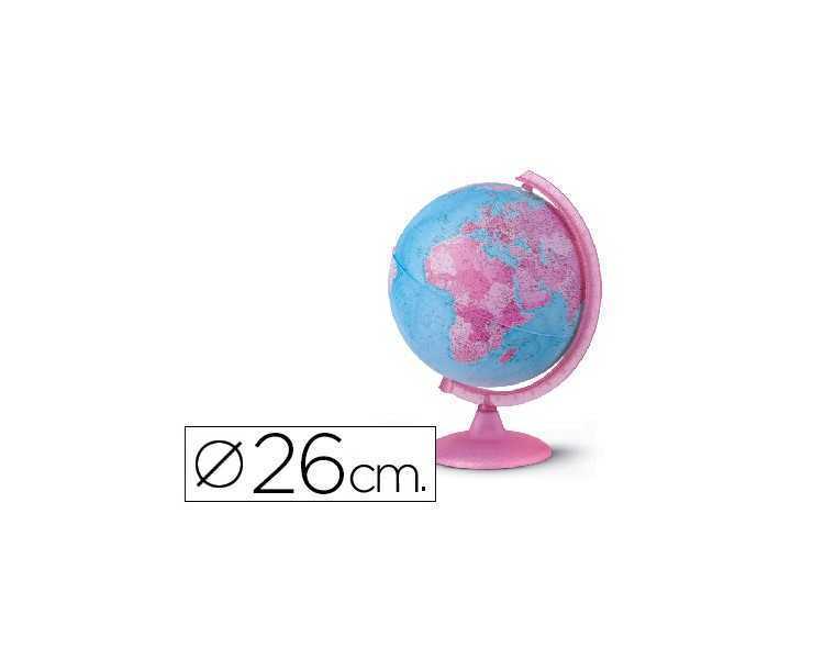 Globo terraqueo con luz modelo pink diametro 26 cm