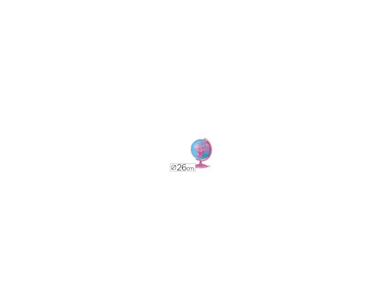 Globo terraqueo con luz modelo pink diametro 26 cm