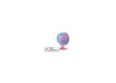 Globo terraqueo con luz modelo pink diametro 26 cm
