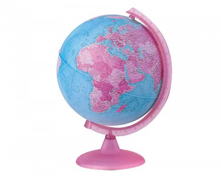 Globo terraqueo con luz modelo pink diametro 26 cm