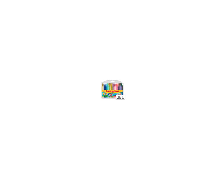 Lapices cera plastidecor caja de 36 colores surtidos