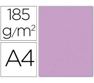 Cartulina guarro din a4 lila 185 gr paquete 50 hojas
