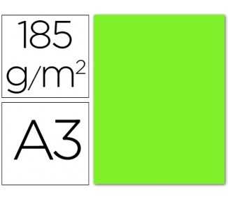 Cartulina guarro din a3 verde fluorescente 250 gr paquete 50 hojas