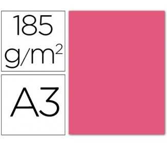 Cartulina guarro din a3 fucsia fluorescente 250 grs paquete 50 hojas