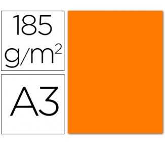 Cartulina guarro din a3 naranja fluorescente 250 grs paquete 50 hojas