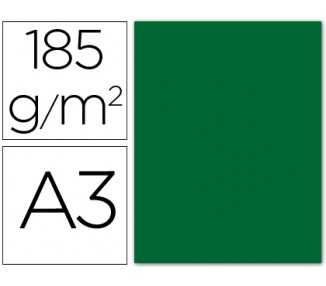 Cartulina guarro din a3 verde abeto 185 gr paquete 50 hojas