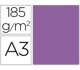 Cartulina guarro din a3 violeta 185 gr paquete 50 hojas