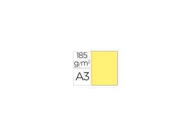 Cartulina guarro din a3 amarillo 185 gr paquete 50 hojas