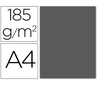 Cartulina guarro din a4 gris plomo 185 gr paquete 50 h