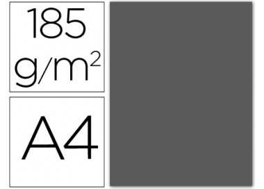 Cartulina guarro din a4 gris plomo 185 gr paquete 50 h
