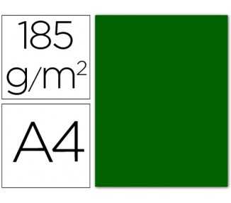 Cartulina guarro din a4 verde billar 185 gr paquete 50 hojas