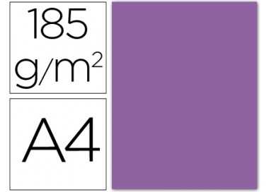 Cartulina guarro din a4 violeta 185 gr paquete 50 hojas