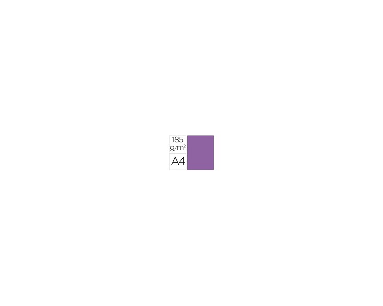 Cartulina guarro din a4 violeta 185 gr paquete 50 hojas