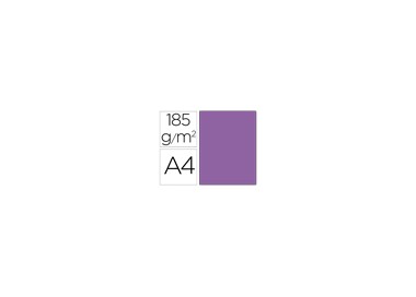 Cartulina guarro din a4 violeta 185 gr paquete 50 hojas