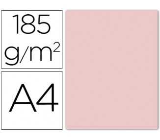 Cartulina guarro din a4 rosa 185 gr paquete 50 hojas