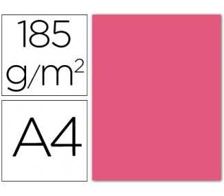 Cartulina guarro din a4 fucsia 185 gr paquete 50 hojas