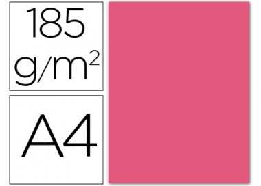 Cartulina guarro din a4 fucsia 185 gr paquete 50 hojas