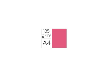 Cartulina guarro din a4 fucsia 185 gr paquete 50 hojas