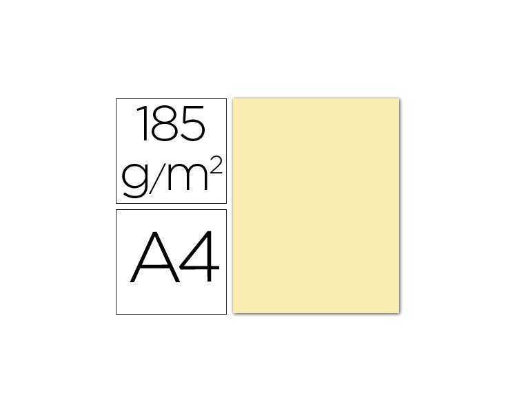 Cartulina guarro din a4 crema 185 gr paquete 50 hojas