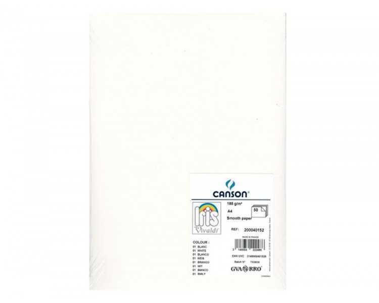 Cartulina guarro din a4 blanco 185 gr paquete 50 hojas