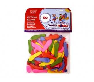 Globo 100% latex biodegradable de agua bolsa de 100 unidades colores surtidos
