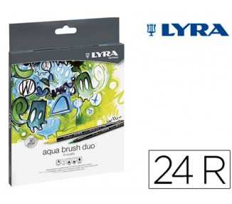 Rotulador lyra aqua brush duo caja de 24 colores