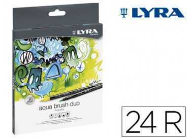 Rotulador lyra aqua brush duo caja de 24 colores