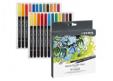 Rotulador lyra aqua brush duo caja de 24 colores