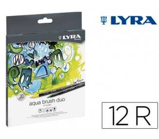 Rotulador lyra aqua brush duo caja de 12 colores
