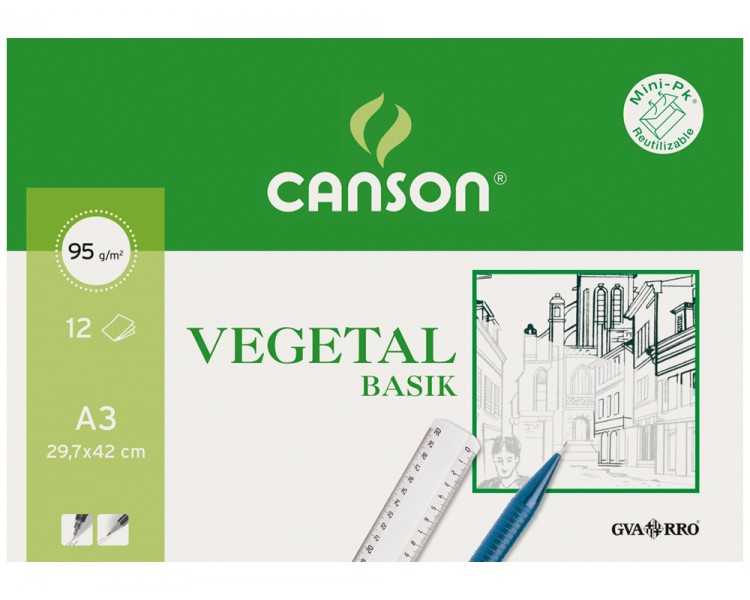 Papel vegetal guarro din a3 90 gr minipack de 12 hojas