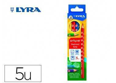 Lapices de colores lyra groove triangular minas de 4,25 mm caja de 5 unidades colores surtidos