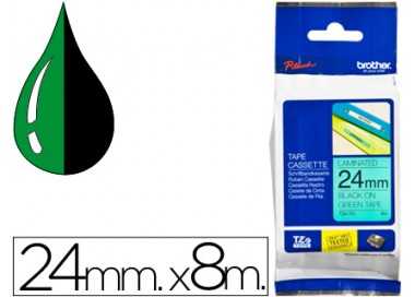 Cinta brother tze751 verde-negro 24mm longitud 8 mt