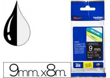 Cinta brother tze325 negro-blanco 9mm longitud 8mt