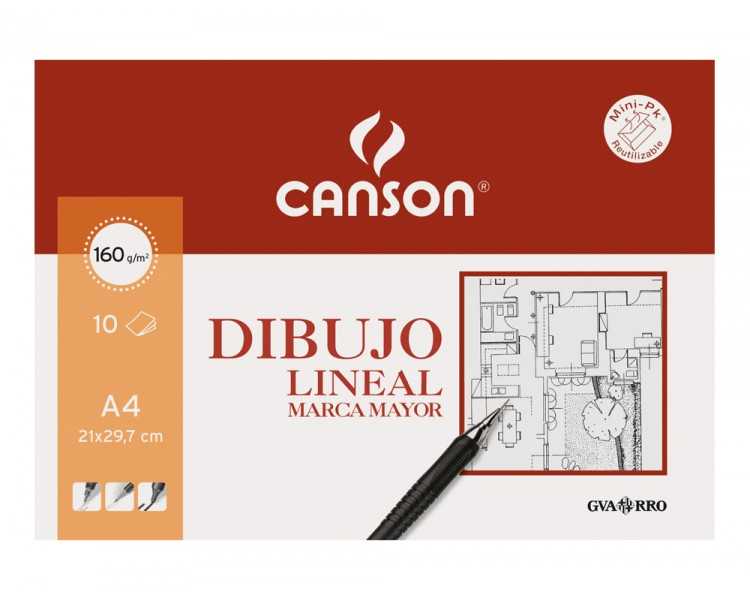 Papel dibujo marca mayor 160gr din a4 minipack de 10 hojas