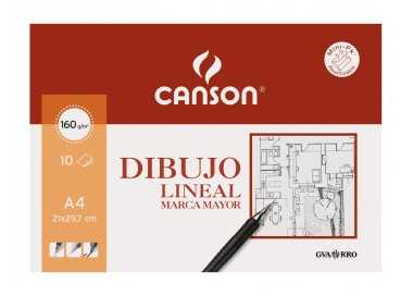 Papel dibujo marca mayor 160gr din a4 minipack de 10 hojas