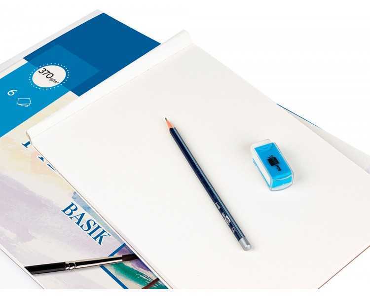 Papel acuarela basik canson din a3 370 gr pack de 6 hojas