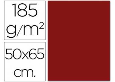 Cartulina guarro granate 50x65 cm 185 gr