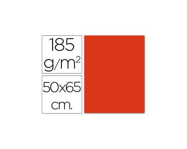 Cartulina guarro tomate 50x65 cm 185 gr