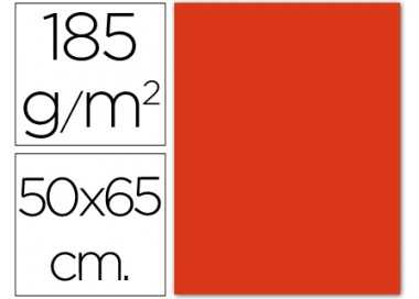 Cartulina guarro tomate 50x65 cm 185 gr