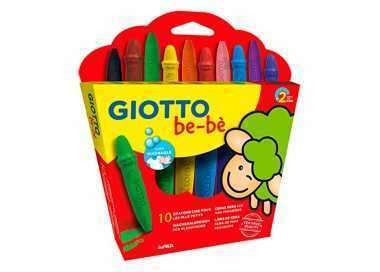Lapices cera giotto super bebe caja de 10 colores surtidos + sacapuntas Lapices cera giotto super bebe caja de 10 colores surtidos + sacapuntas