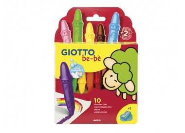 Lapices cera giotto super bebe caja de 10 colores surtidos + sacapuntas Lapices cera giotto super bebe caja de 10 colores surtidos + sacapuntas