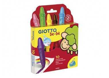 Lapices cera giotto super bebe caja de 10 colores surtidos + sacapuntas Lapices cera giotto super bebe caja de 10 colores surtidos + sacapuntas
